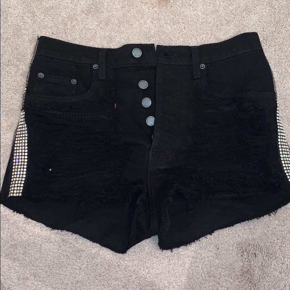 LF rhinestone shorts